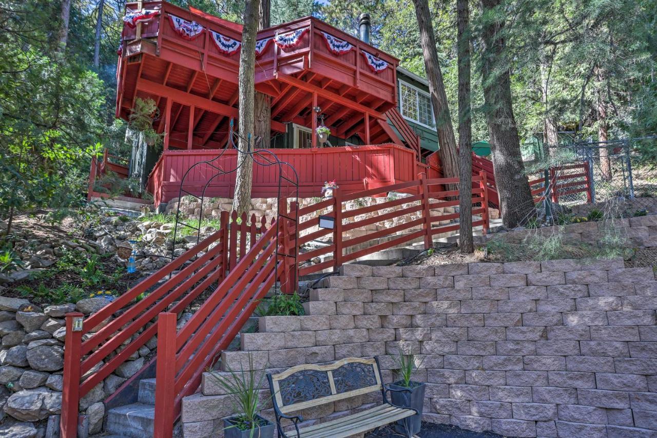 Boho Crestline Cabin, 1 Mile To Lake Gregory! Extérieur photo